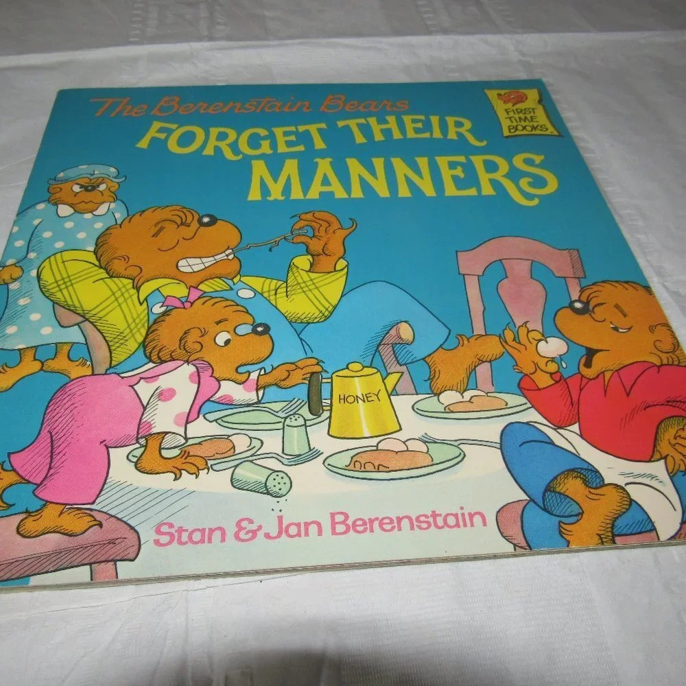 The Berenstain Bears FORGET THEIR MANNERS Color Illustrated Paperback Kids Book